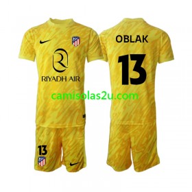 Camisolas de futebol Atlético Madrid Jan Oblak 13 Guarda Redes Criança Equipamento 3ª 2024/25 Manga Curta